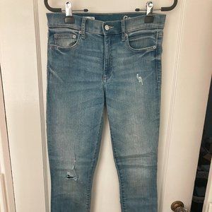 Gap true skinny distressed jeans